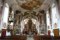 Gauk�nigshofen, Innenraum der Pfarrkirche St. Jakobus (26.10.2014)