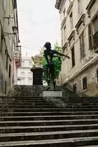 FIGUERES (Provincia de Girona), 14.06.2000, ein Kunstwerk vom gr��ten Sohn der Stadt Salvador Dal�