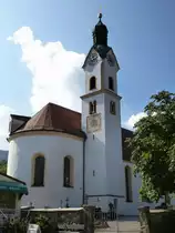 Bad Kohlgrub, die katholische Pfarrkirche St.Martin, geht zur�ck auf das 14.Jahrhundert, Sept.2014