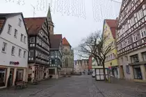 Schorndorf, Fachwerkh�user in der Gottlieb Daimler Stra�e (25.12.2014)