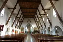 W�schenbeuren, Langschiff der St. Johannes Kirche (25.12.2014)