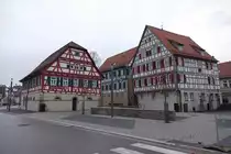 Winterbach, Altes Rathaus und Pfarrhaus von 1591 am Marktplatz (25.12.2014)