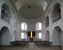 Koblenz, Festung Ehrenbreitstein, das Innere der Festungskirche, heute finden hier �komenische Gottesdienste und Veranstaltungen statt, Sept.2014