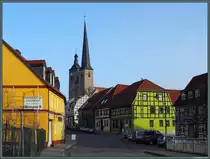 Die aus dem 12. Jahrhundert stammende Kirche Unser Lieben Frauen (Oberkirche) ist Teil der Stra�e der Romanik und geh�rt zu den markantesten Bauwerken der Stadt Burg (bei Magdeburg). (17.01.2015)