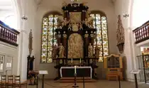 Der Barockaltar der ev. Cosmae-Kirche in Stade (Juli 2014)