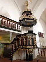 Kanzel in der ev. Cosmae-Kirche in Stade (Juli 2014)