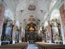 Innsbruck, Alt�re in der Stiftskirche Wilten, Fresken von Kaspar Waldmann (03.07.2014)