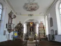 Ittendorf, Alt�re und Kanzel der Pfarrkirche St. Martin (09.03.2014)