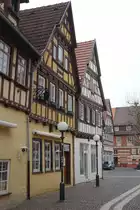 Aalen, Fachwerkh�user in der Radgasse (15.02.2015)