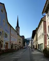 Garmisch-Partenkirchen, Blick in die historische Ludwigstra�e, Aug.2014