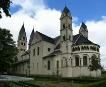 Koblenz, Blick auf die S�d-Ostseite der Basilika St.Kastor, eingeweiht 1208, Sept.2014