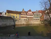 Schw�bisch Hall, Fachwerkh�user an der Kocher (15.03.2015)