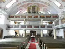 Pommelsbrunn, Orgelempore der St. Lorenz Kirche (05.04.2015)