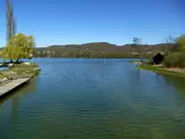 Kaiseraugst, hier m�ndet die Egolz in den Rhein, sie ist die Kantonsgrenze zwischen Kanton Aargau und Kanton Basel-Land, April 2015