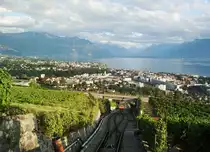 Vevey, aus dem Standseilbahn Vevey-Mont P�lerin aufgenommen - 22.08.2006