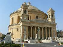 Die Maria Himmelfahrts Kirche in Mosta gilt als die Dritt gr��te Kuppelkirche der Welt. Fotografiert am 31-08-2007.