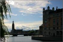 Blick von der Riksbron zum Stadhuset. 27.8.2007 (Matthias)