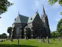 Arstad bei Falkenberg, Ev. Kirche, erbaut von 1888 bis 1890 durch Architekt Claes Grundstr�m (13.06.2015)