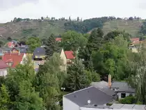 Blick aus dem Karl May Museum auf die Weinberge bei Radebeul am 20. Juni 2015.