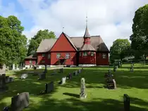 J�nk�ping, Holzkirche im Ort Bottnaryd, erbaut 1667 (14.06.2015)