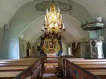 Kumla, Innenraum der Holzkirche von T�ngerasa (17.06.2015)