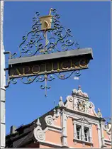 Konstanz. Apothekenschild am Obernmarkt. 10.07.2015