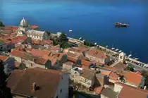 �ibenik von der St. Anna Festung aus gesehen. Aufnahmedatum: 16. Juli 2009.