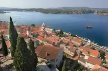 �ibenik von der St. Anna Festung aus gesehen. Aufnahmedatum: 16. Juli 2009.
