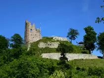 Ruine Schenkenburg, auf dem 391m hohen Umlaufberg im oberen Kinzigtal, erbaut 1220-50, 1534 zerst�rt, Mai 2015