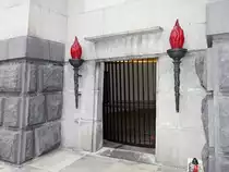 Einblick in das Hauptdenkmal des Sowjetische Ehrenmal in der Sch�nholzer Heide  am  07. Oktober 2015.

