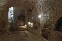 Blick in die St. Paul’s Catacombs.Die Katakomben auf Malta sind drei verschiedene unterirdische, antike Grabsysteme auf der Hauptinsel des Mittelmeerarchipels, die Spuren einer Nutzung in christlicher Zeit aufweisen. Ihr Ursprung liegt m�glicherweise bereits in der hellenistischen �ra, sp�testens aber wurden sie in r�misch-byzantinische Zeit erschaffen. Aufnahme: Oktober 2006.