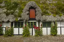 Die Fassade eines Alten traditionellen Bauernhauses in Gammel �sterby auf der Insel L�s�. Ausnahme: 13. Juli 2012.
