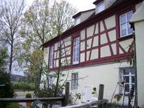 Wassertr�dingen: Fachwerkbau der Stadtm�hle, aufgenommen am 20. Oktober 2007;