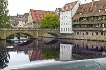 Pegnitz in N�rnberg. Aufnahme: Juli 2008.