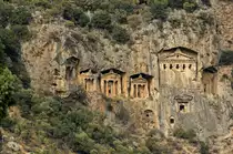 Felsengr�ber bei Dalyan. Aufnahme: Oktober 2010.