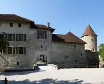 Schlo� Hallwyl, geh�rt zu den bedeutendsten Wasserschl�ssern in der Schweiz. am n�rdlichen Ende des Hallwilersees gelegen, Entstehungszeit um 1265, Sept.2015