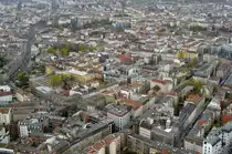Blick vom Berliner Fernsehturm in nord�stlicher Richtung. Aufnahme: April 2007.