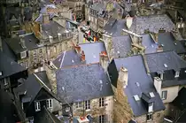 Die Altstadt in Saint-Malo von der Cath�drale Saint-Vincent aus gesehen. Aufnahme: Juli 1986 (digitalisiertes Negativfoto).