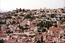 Granada vom Sabikah-H�gel aus gesehen. Aufnahmen: Juli 1986 (digitalisiertes Negativfoto).