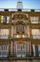 Ausschnitt von der Casa de la Panader�a an der Plaza Mayor von Madrid. Aufnahme: Juni 1987 (digitalisiertes Negativfoto).