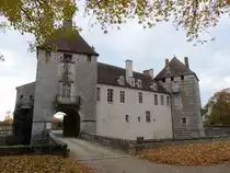 Chateau �poisses, erbaut von 1237 bis 1421 durch die Familie von Montbard (27.10.2015)