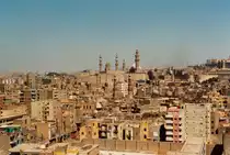 Blick auf Die Rifai-Moschee in Kairo (Analogfoto eingescannt). Aufnahme: M�rz 1988.