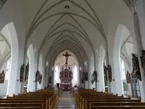 Sch�nberg, Mittelschiff der Stadtpfarrkirche St. Margaretha (24.05.2015)
