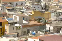Die Altstadt von Lipari vom Marco Archeologico aus gesehen. Aufnahme: Juli 2013.