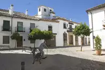 Stra�e in Ronda in Andalusien. Aufnahme: Juli 2014.