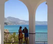 Auf dem Paseo Balc�n de Europa in Nerja. Aufnahmedatum: 17. Juli 2014.