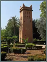 Der Jardin el Harti ist einer der f�nf gr��ten G�rten in Marrakesch. Er wurde in den 1930er Jahren angelegt. Im Park befinden auch einige �ltere Wacht�rme, die inzwischen als Taubenschlag genutzt werden. (Marrakesch, 17.11.2015)
