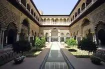 Patio de las Doncellas im Alc�zar von Sevilla. Aufnahme: Juli 2014.