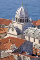 Blick auf die Kathedrale in �ibenik. Aufnahme: Juli 2009.