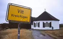 Die Kapelle von Vitt auf R�gen. Aufnahme: Juni 2001 (Bild vom Dia).
